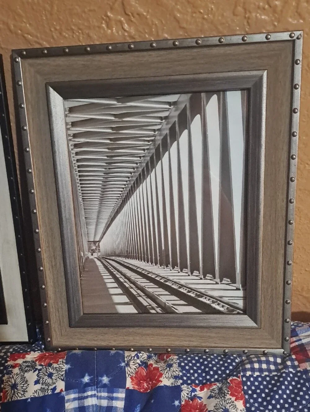 Framed Black and White Bridge Wall Art - Neutral Frames